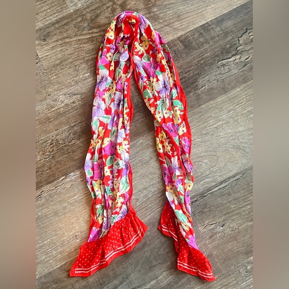 FINAL PRICE Vintage Honey 100% Silk Scarf - Picture 3 of 4